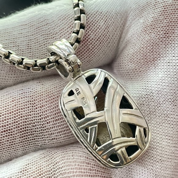 David Yurman Albion Pendant Necklace with Lemon Citrine 18" - Picture 8 of 10